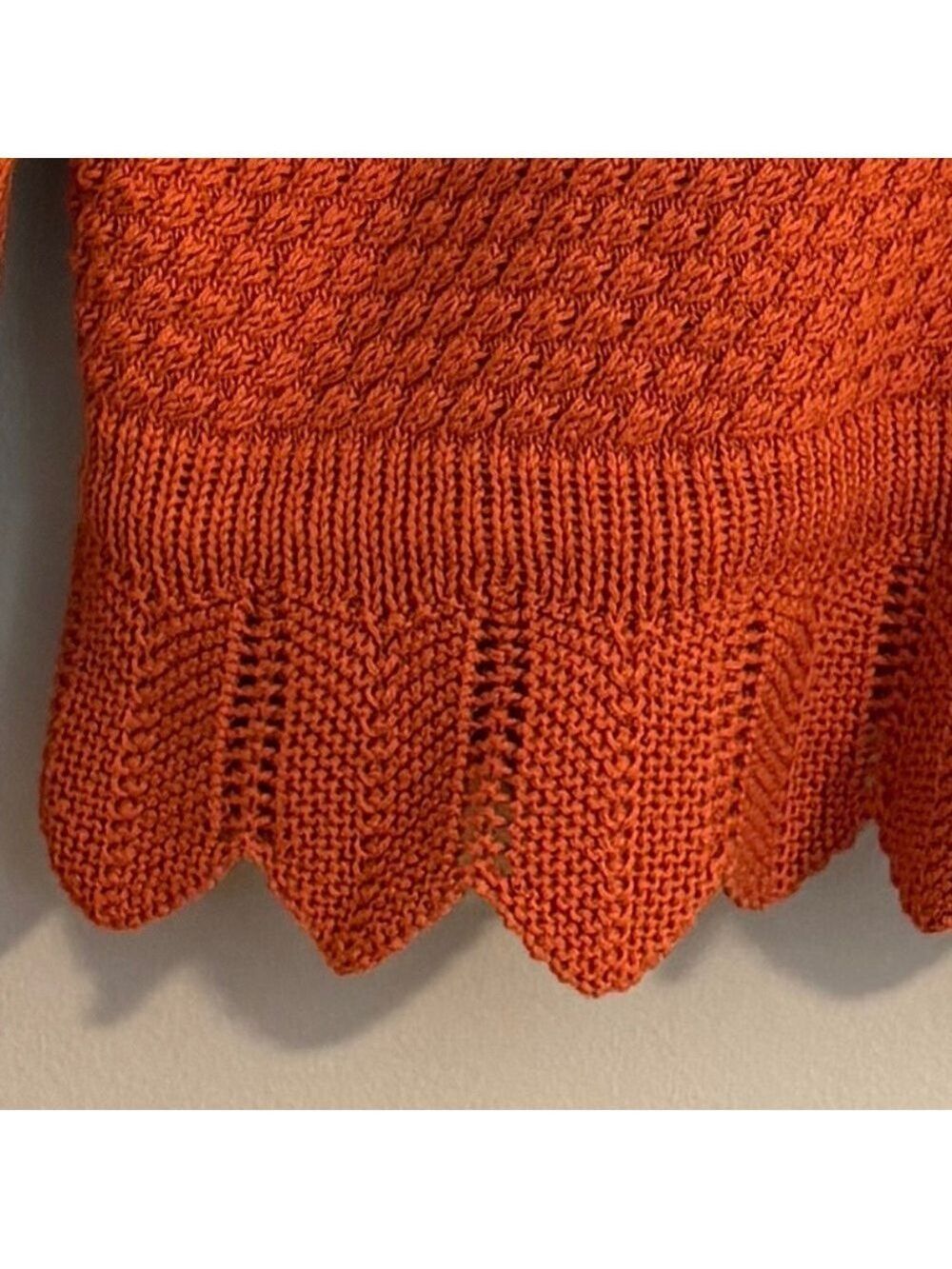 Lulus Total Frills Rust Orange Knit Drawstring Cropped Sweater Top - Picture 5 of 10